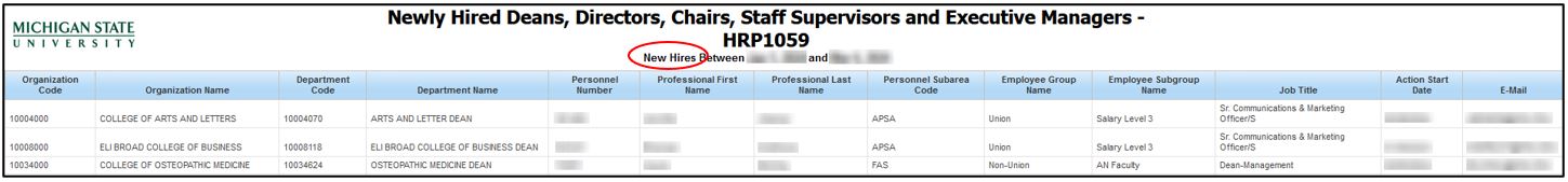 image of HRP1059 New Hire report