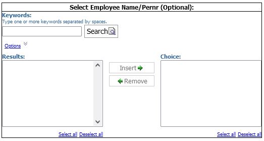 screenshot of Select Employees prompt