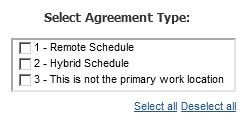 screenshot of select Agreement Type Prompt