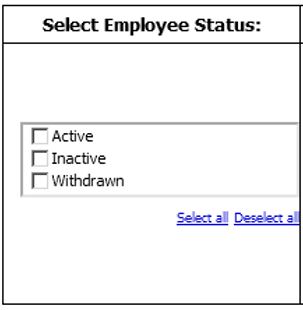 HRP1190 Employee Status prompt