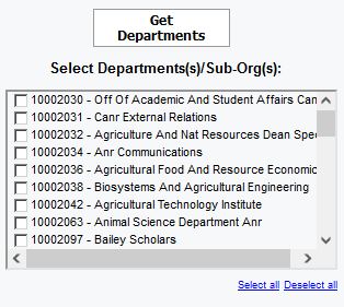 HRP1191 Department prompt