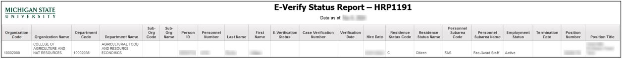 HRP1191 report detail