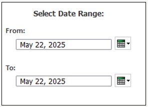 HRP1208 Date Range prompt