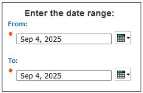 HRP1220 Date Range Prompt