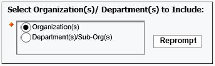 HRP1220 Org or Dept Prompt
