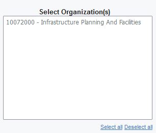 screenshot of select Organizations Prompt
