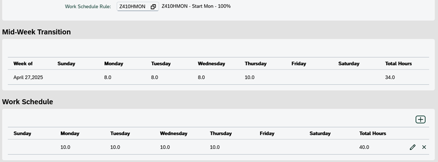 Updated work schedule rule