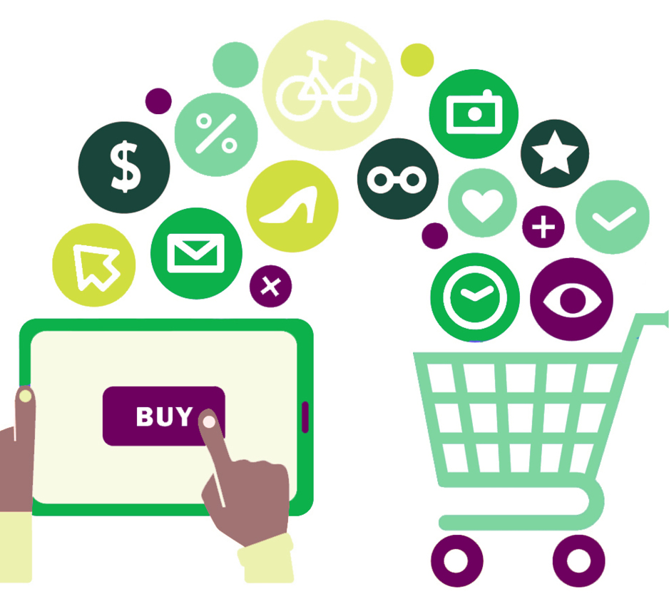 Illustration of an online shopping cart