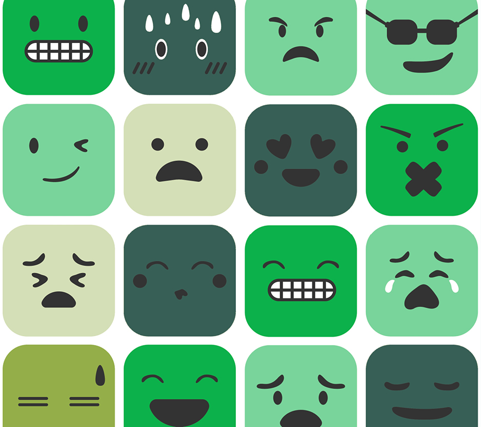 graphic showing different emotions