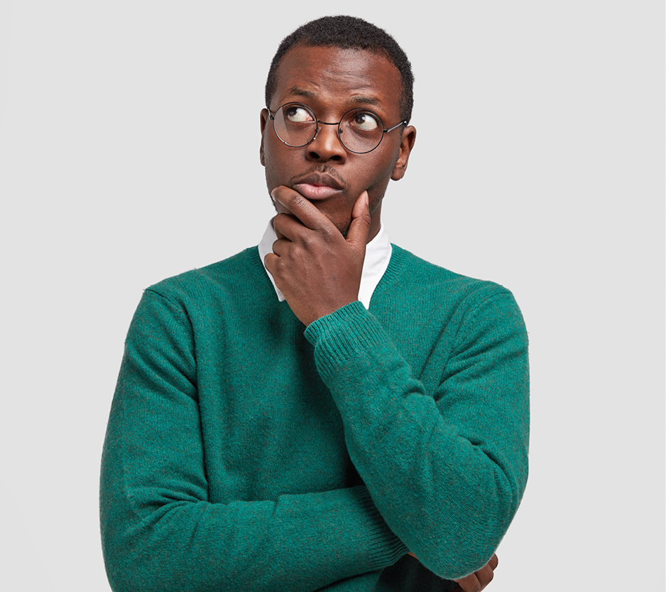 photo of man thinking