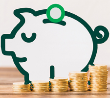 Illustration of a piggy bank