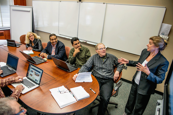 MSU IT Staff in a meeting