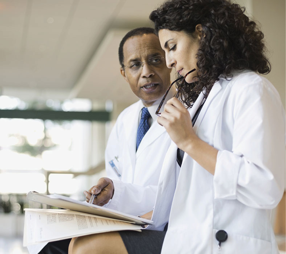 photo of two doctors talking