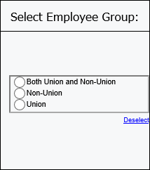 Select employee group